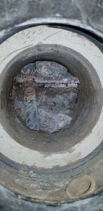 Gaura beton carota pentru hota, centrala.