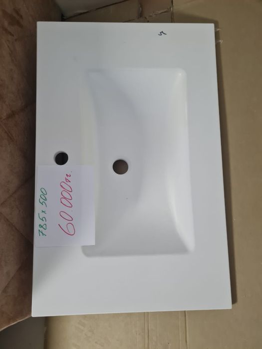 Раковина литая  столешница