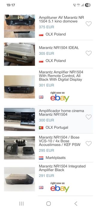Marantz NR 1504 receiver top