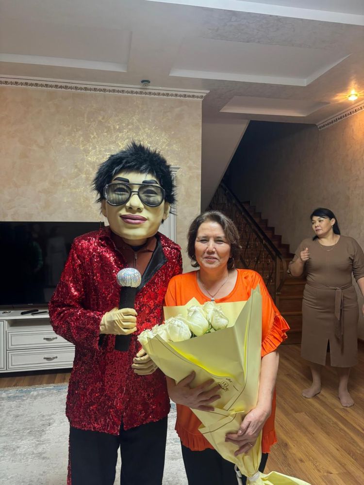 Тедди мишка клоун кайрат нуртас кукла аниматор на прокат