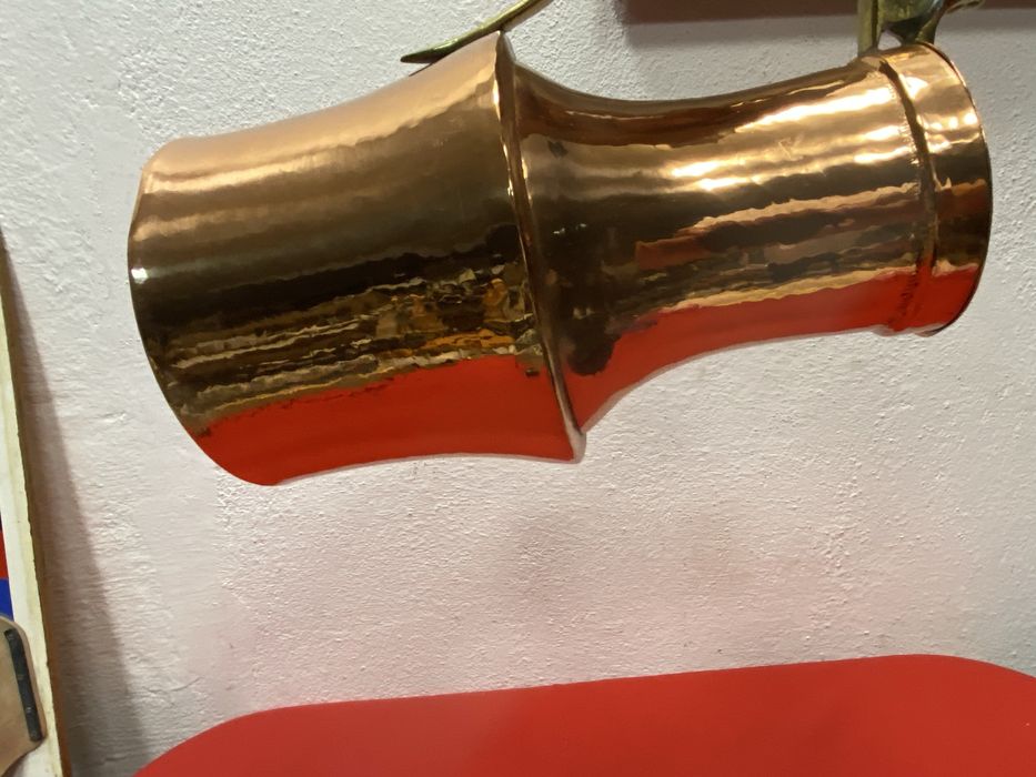 Медна кана с месингова дръжка Англия 1900 1930 декоративна