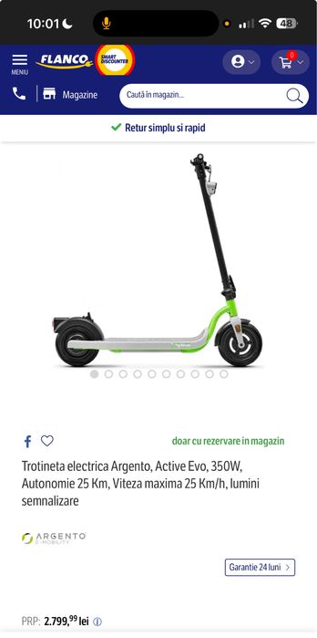 trotineta electrica argentro evo cu semnalizari