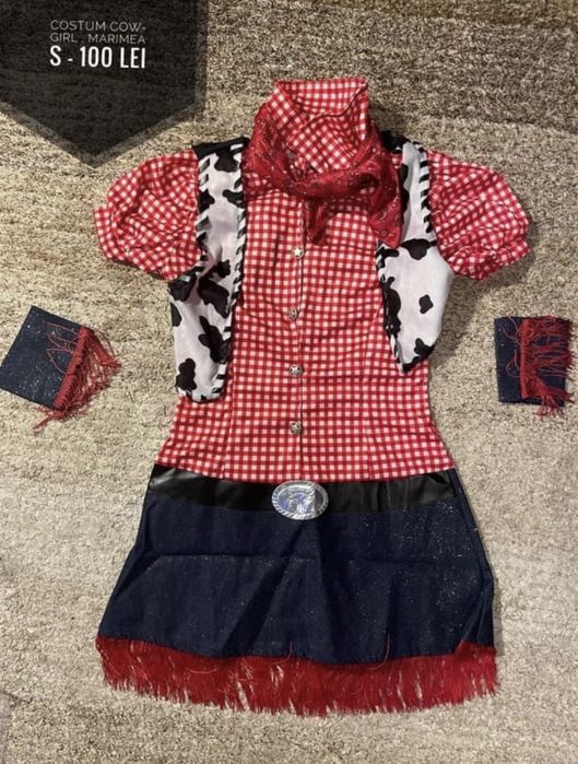Costum Halloween cowgirl, marimea S