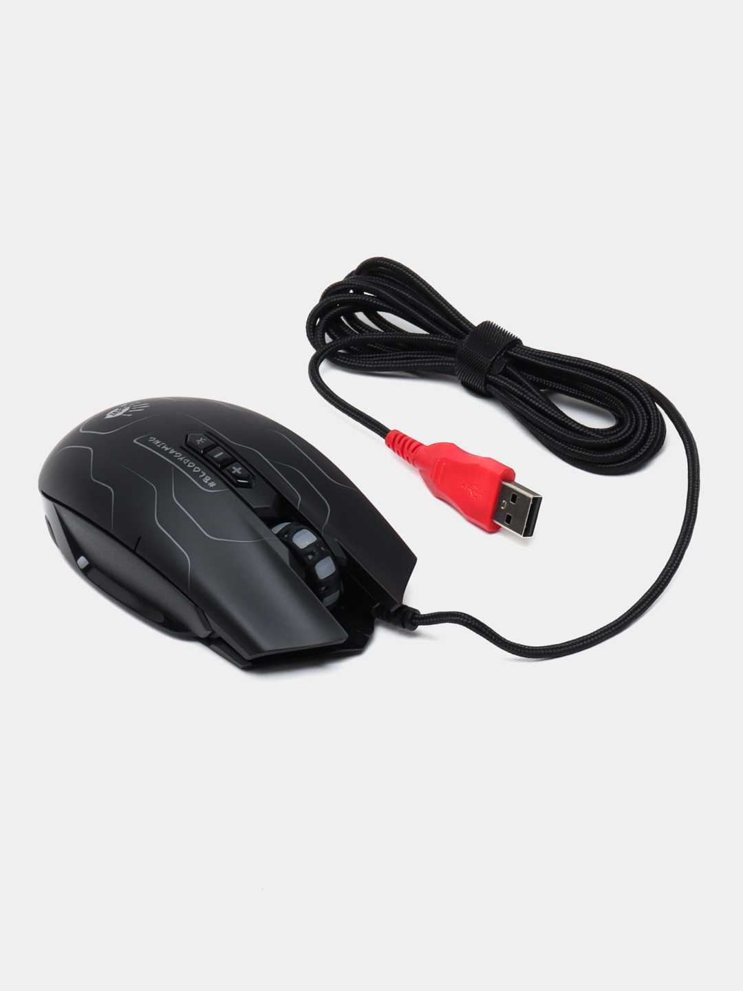 Проводная игровая мышь Bloody Q80 MAZE Neon X'Glide Gaming Mouse