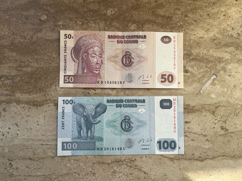 50 si 100 Franci din Congo
