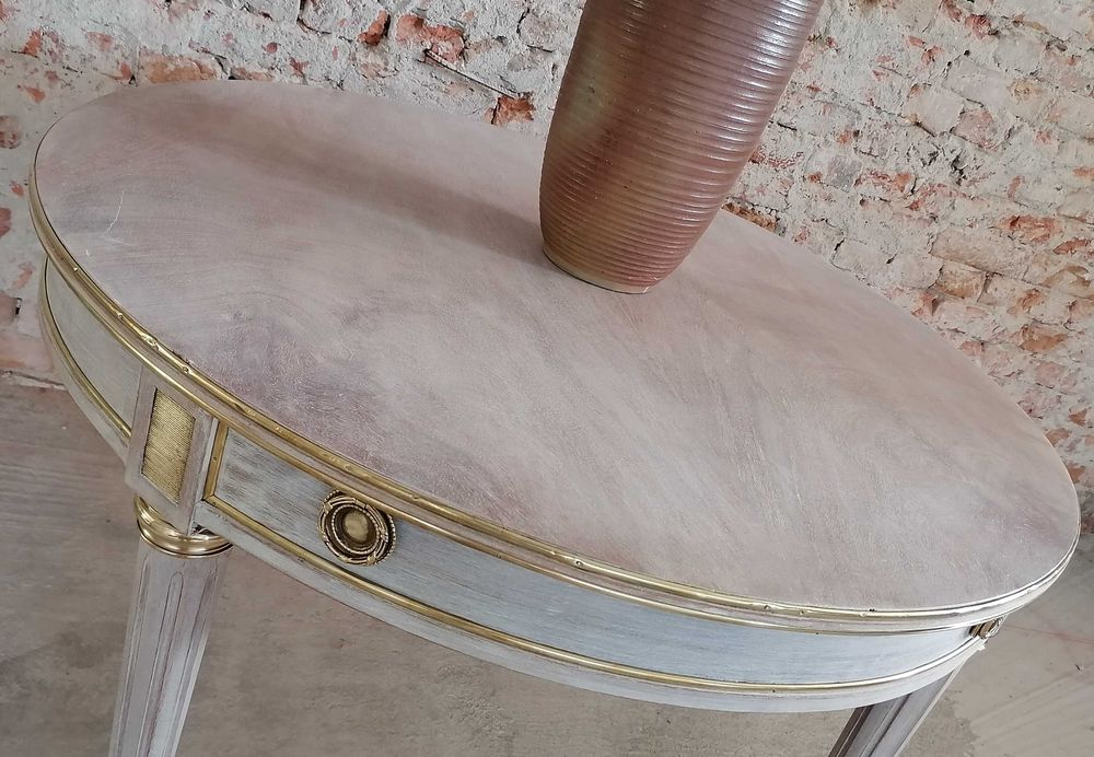 Masa veche rotunda, din lemn, reconditionata /Table/Mobila