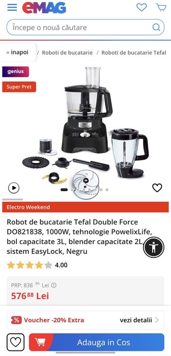 Vand robot bucatarie Tefal nou