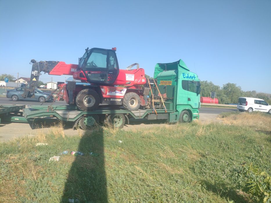 Scania 6x2 R420 platforma cu remorca tandem