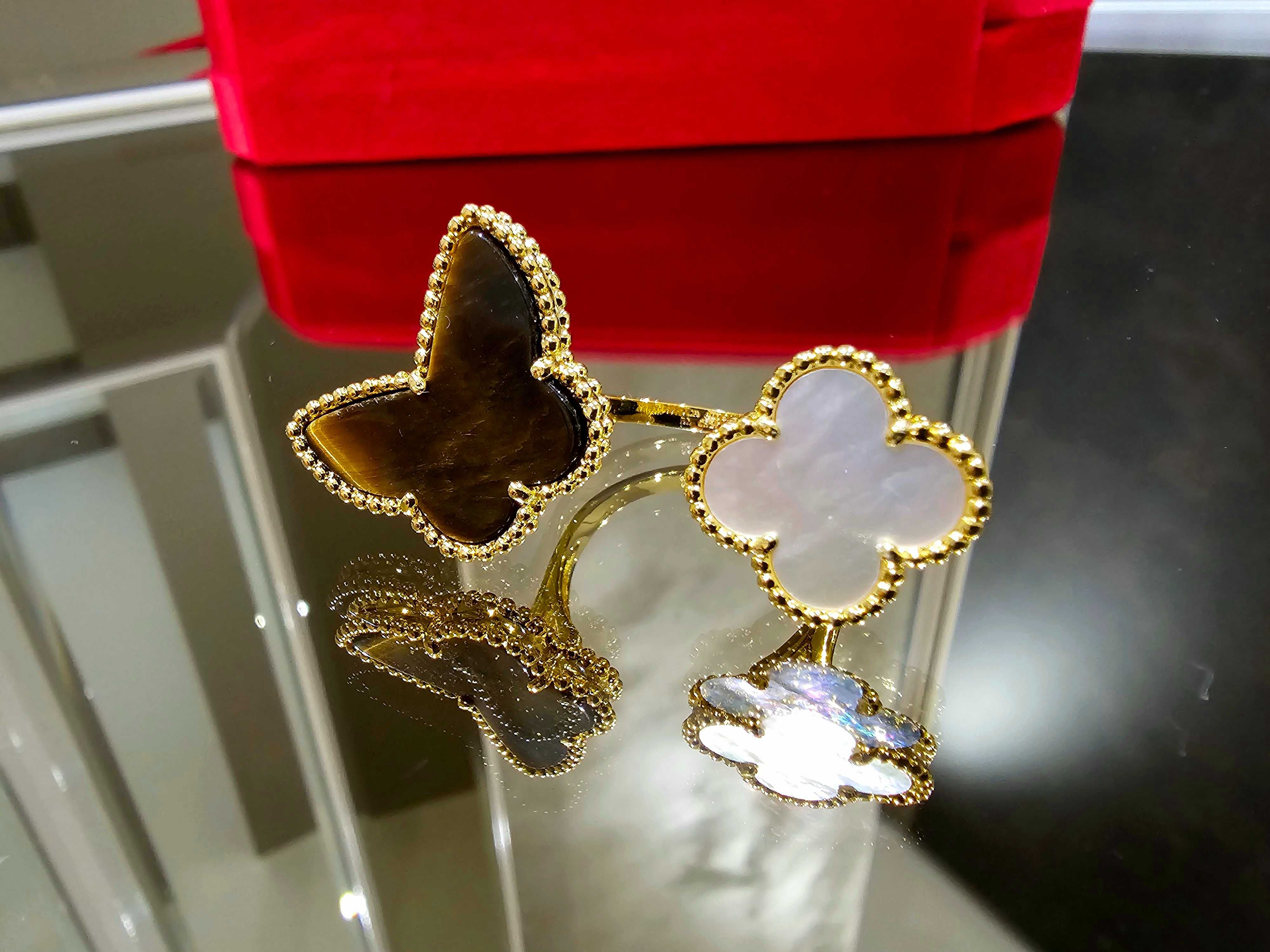 Van Cleef & Arpels VCA Gold Lucky Alhambra Tiger Mother Дамски Пръстен