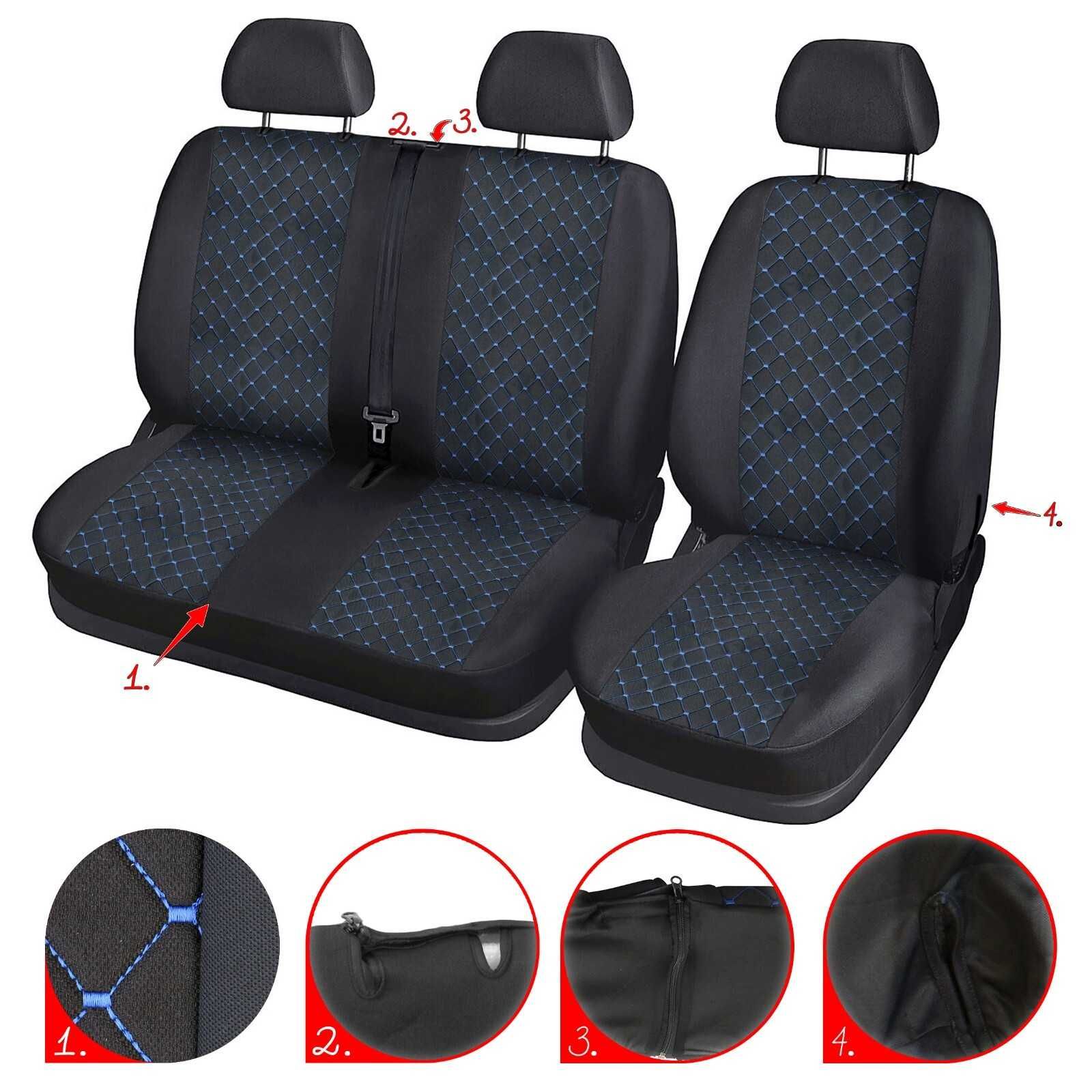 Тапицерия Капитоне за Peugeot Boxer 2006-2020/ Пежо Боксер 2+1 3 цвята