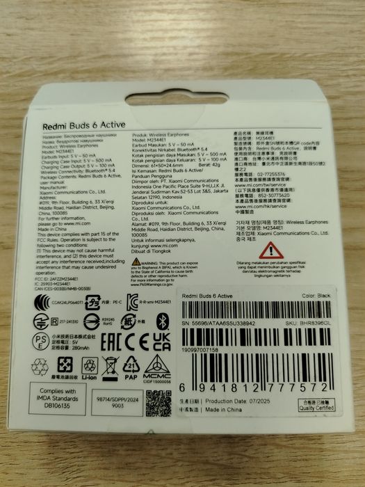 Redmi buds 6 active новый