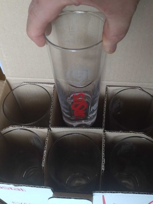 Set 6 halbe de bere, hopfen könig ,și trei seturi pahare pt bere