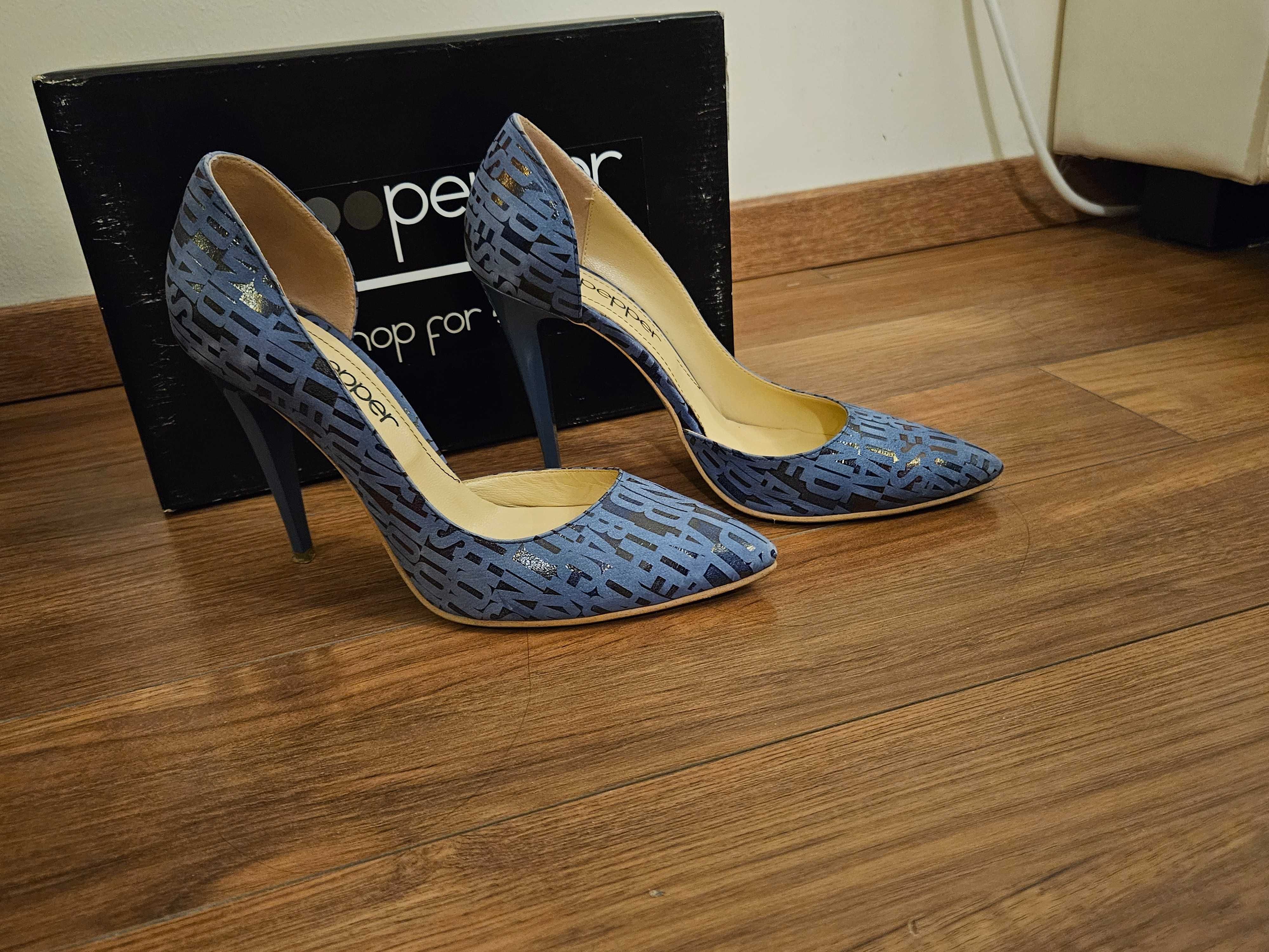 Pantofi Pepper Blue Print masura 39