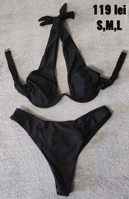 Costum de Baie Negru Dama 2 Piese