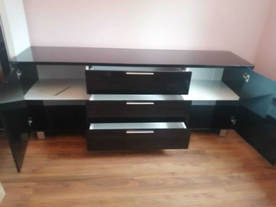 Comoda/Consola MDF Negru lucios