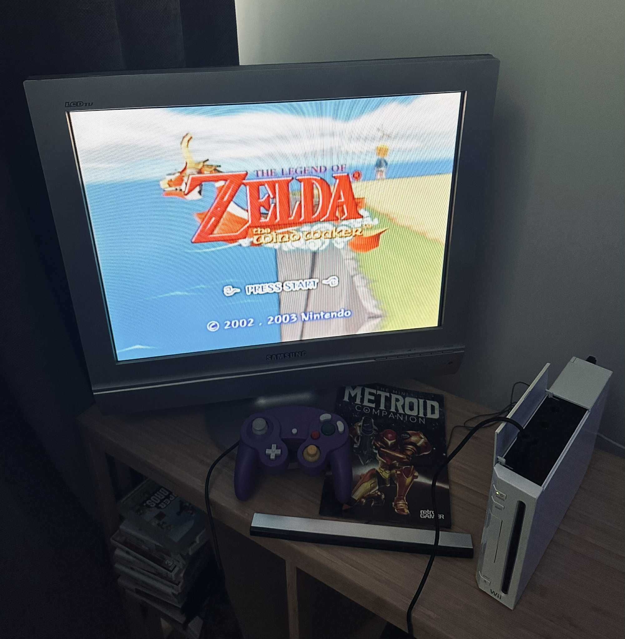 Nintendo Wii с 3000+ инсталирани игри + GameCube Игри ПЕРФЕКТНА Zelda