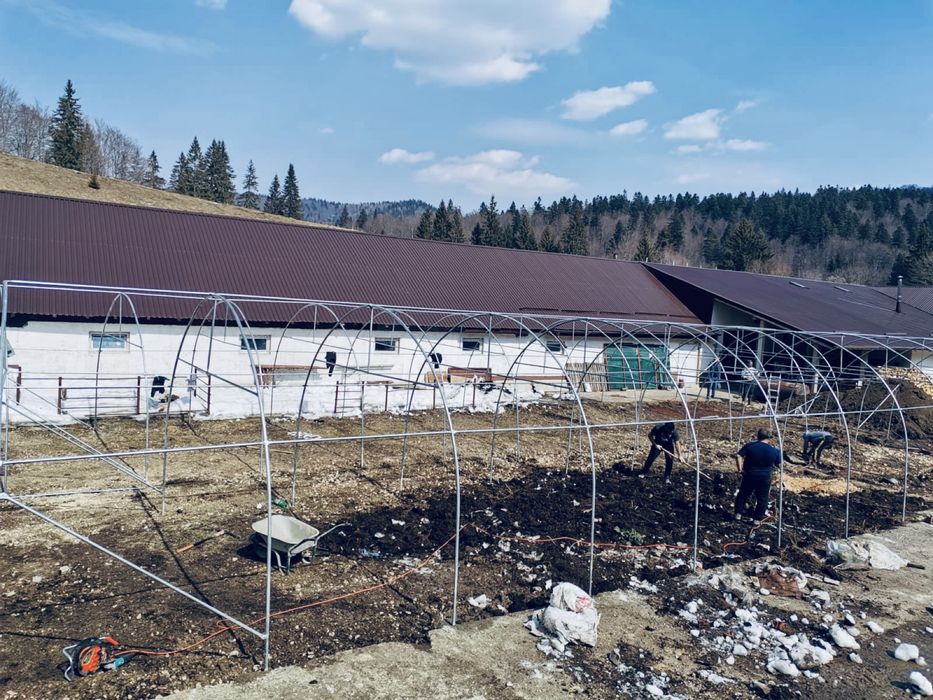 Solar/Sera legume gradina teava zincata galvanizata, folie 170 microni