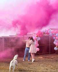 Stingator pudra roz albastra fumigene artificii confetti gender reveal