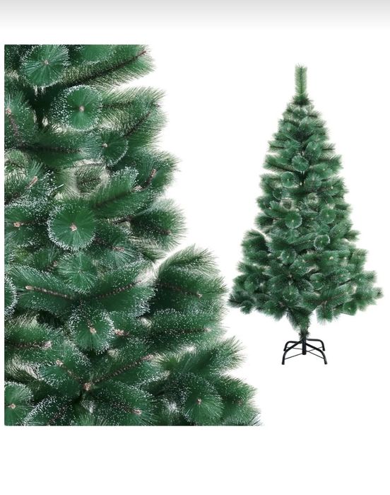 Brad Pin artificial varfuri albe 1.8m cu suport metalic