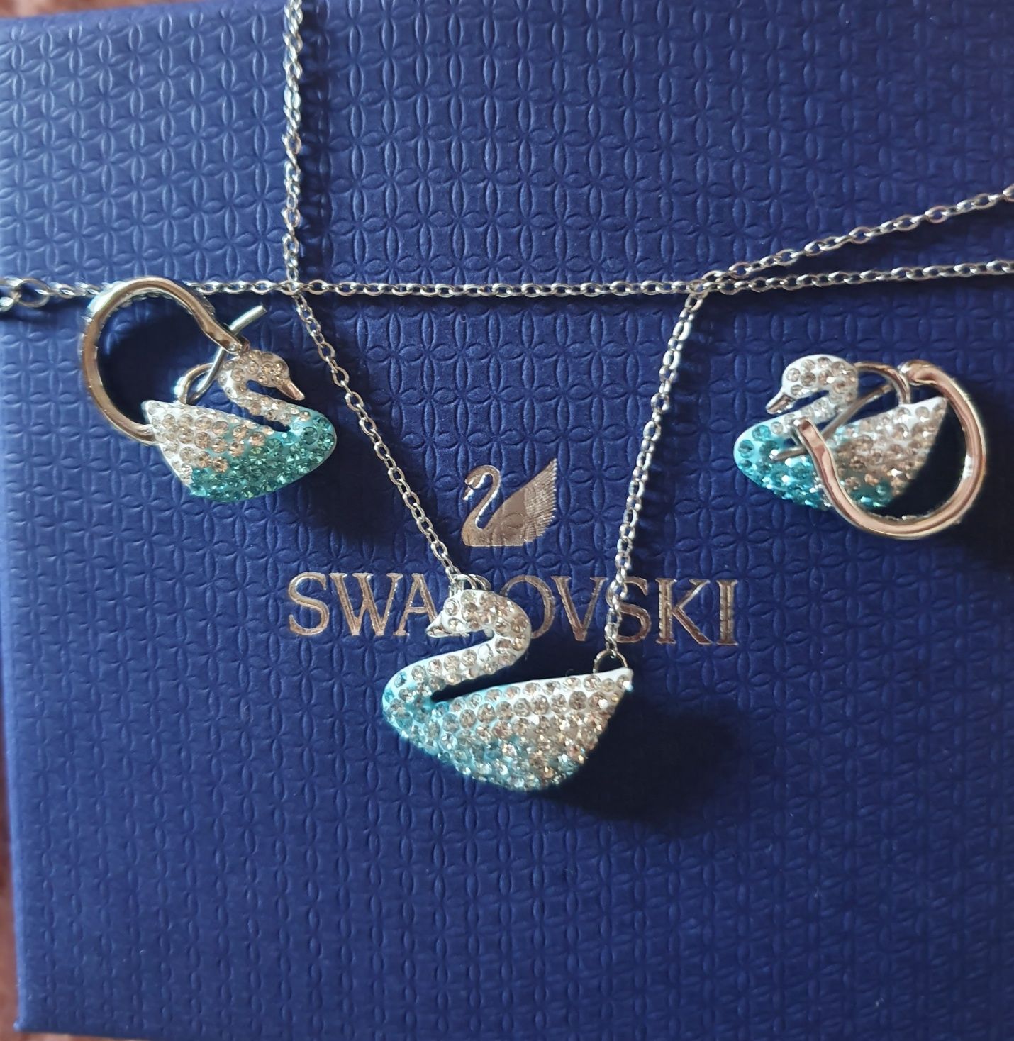 Set Swarovski Swan Bicolor