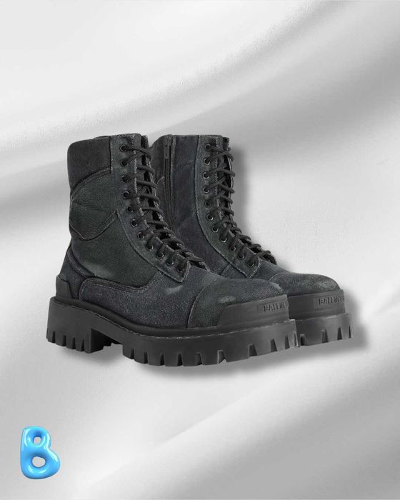 Balenciaga Combat Strike Boots Black