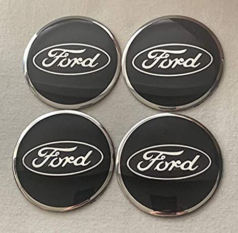 set 4 Capace Ford 60mm albastre/gri/negre pentru jante aliaj originale