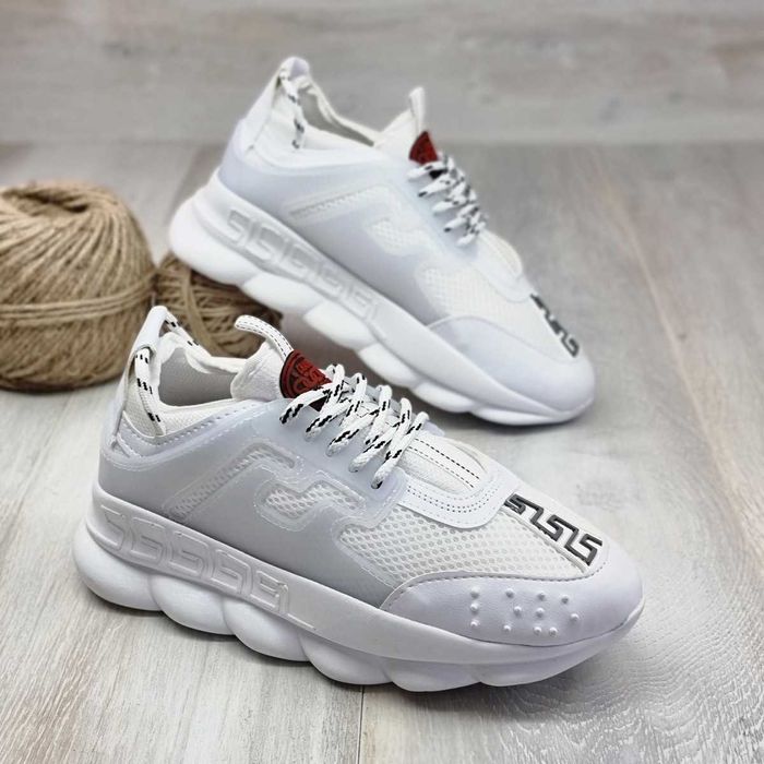 Adidasi Versace Chain Reaction Alb | Produs PREMIUM Unisex
