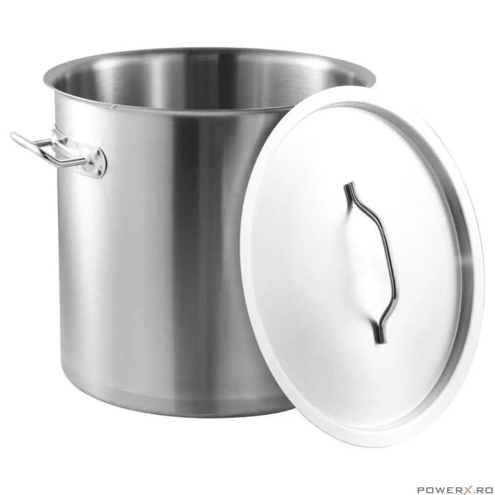 Oala cu capac din otel inoxidabil, capacitate 25 litri, 32 cm,