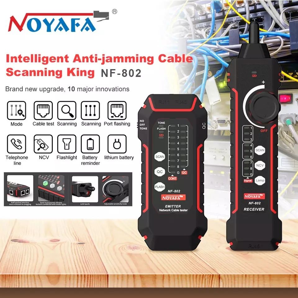 Многофункциональный кабельный тестер Noyafa NF-802, LAN Tester