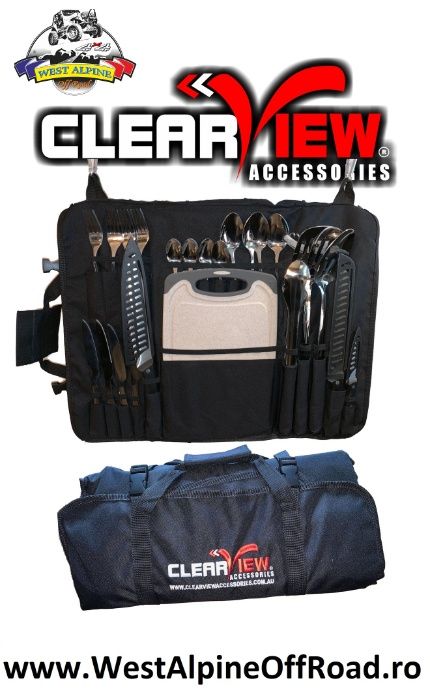 Kit tacamuri bucatarie camping - Producator Clearview - 24 piese!