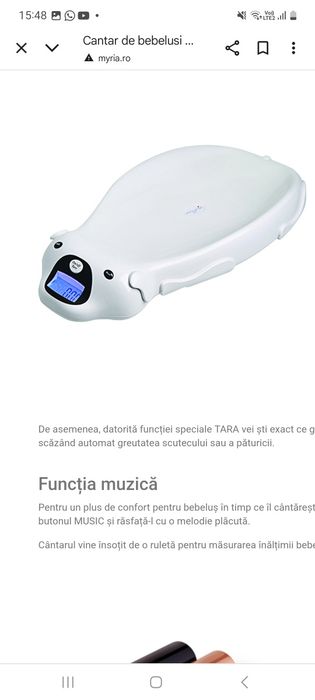 Cântar bebeluși cu muzica și centimetru