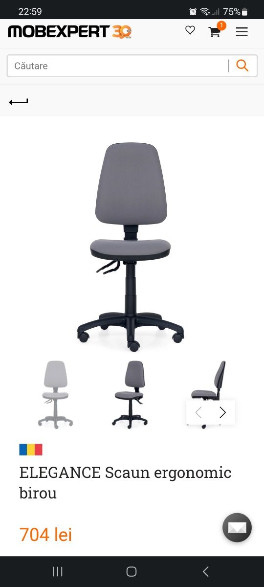 Scaun birou ergonomic Elegance Mobexpert