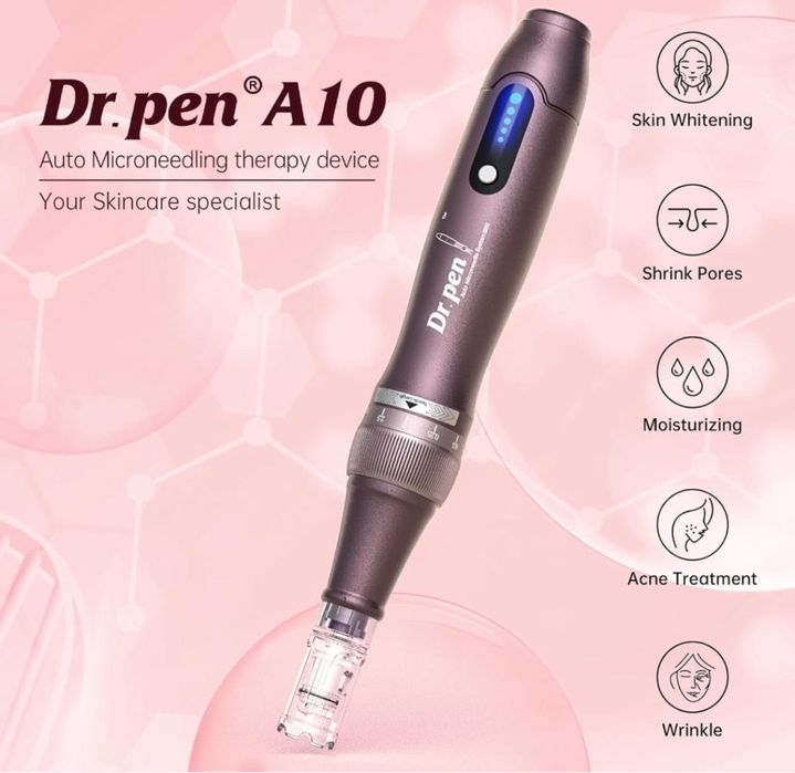 Dr. pen A10 Aparat profesional microneedling, riduri, crestere par