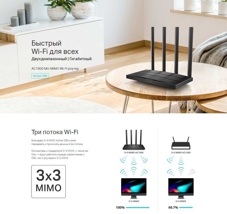 TpLink Archer C80 WIFI роутер