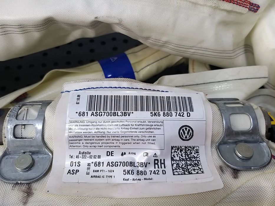 Airbag cortina dreapta vw golf 6 5k 5k6880742d