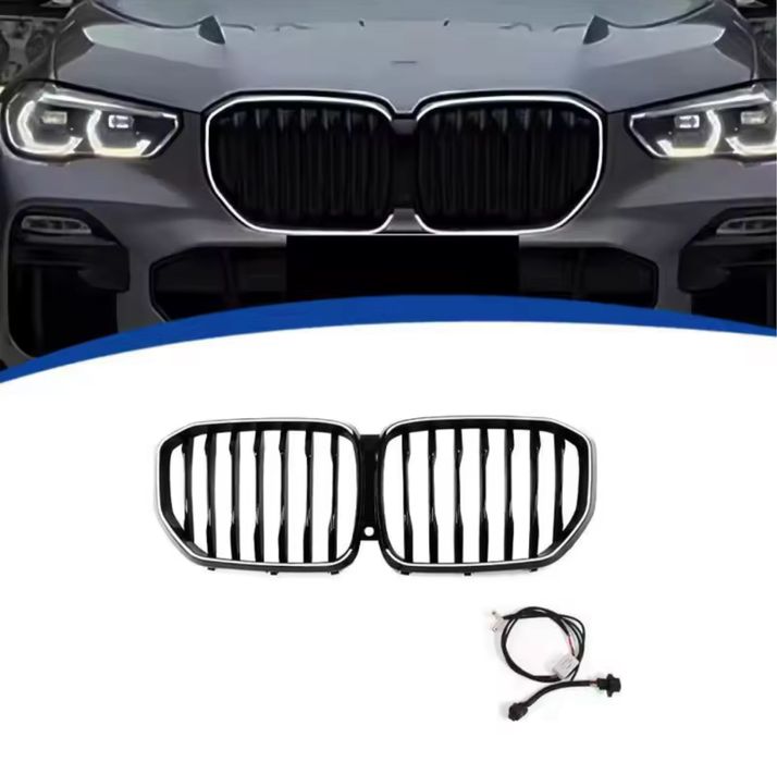 Set grile led G05 iluminate luminata Negre BMW G05 X5 grila nari duble