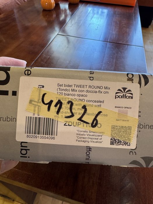 Хигиенен душ комплект Tweet Round Mix White - Paffoni