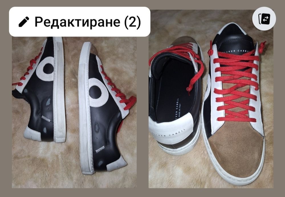 Мъжки италиански бутикови обувки оригинални