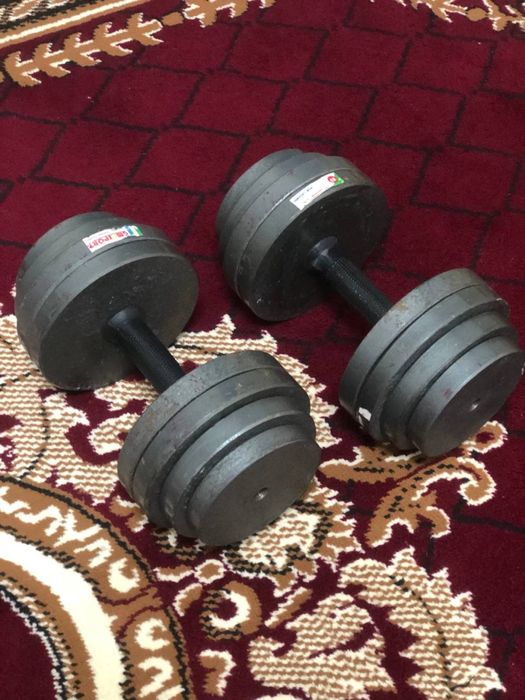 Gantel 36kg jami ogirlik 18-18kg dan yigib teriladi holati yengi
