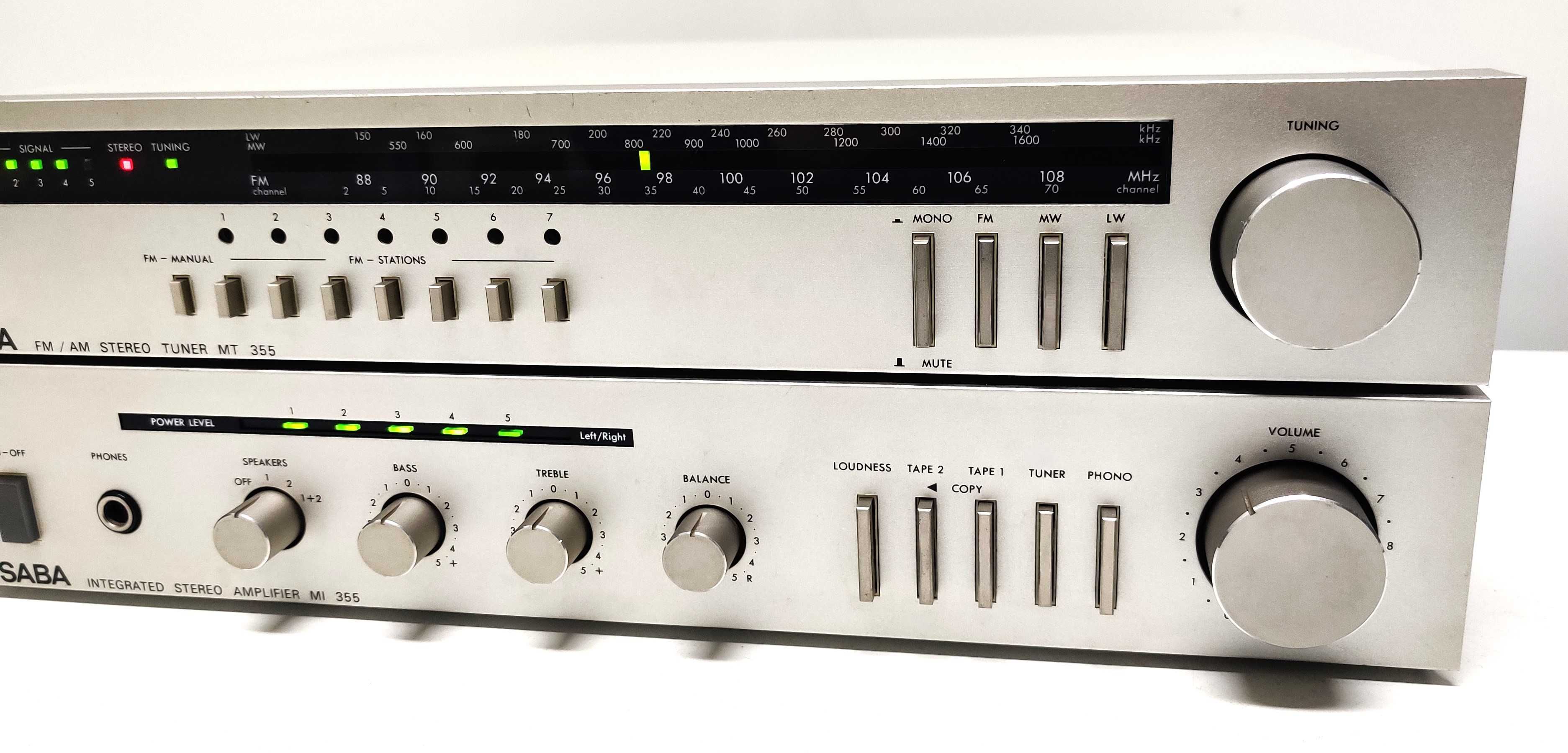 SABA MI 355 + MT 355 muzica stereo analog vintage