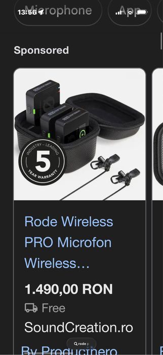 URGENT Lavaliere RODE Pro wireless cu 2 tx 1 rx