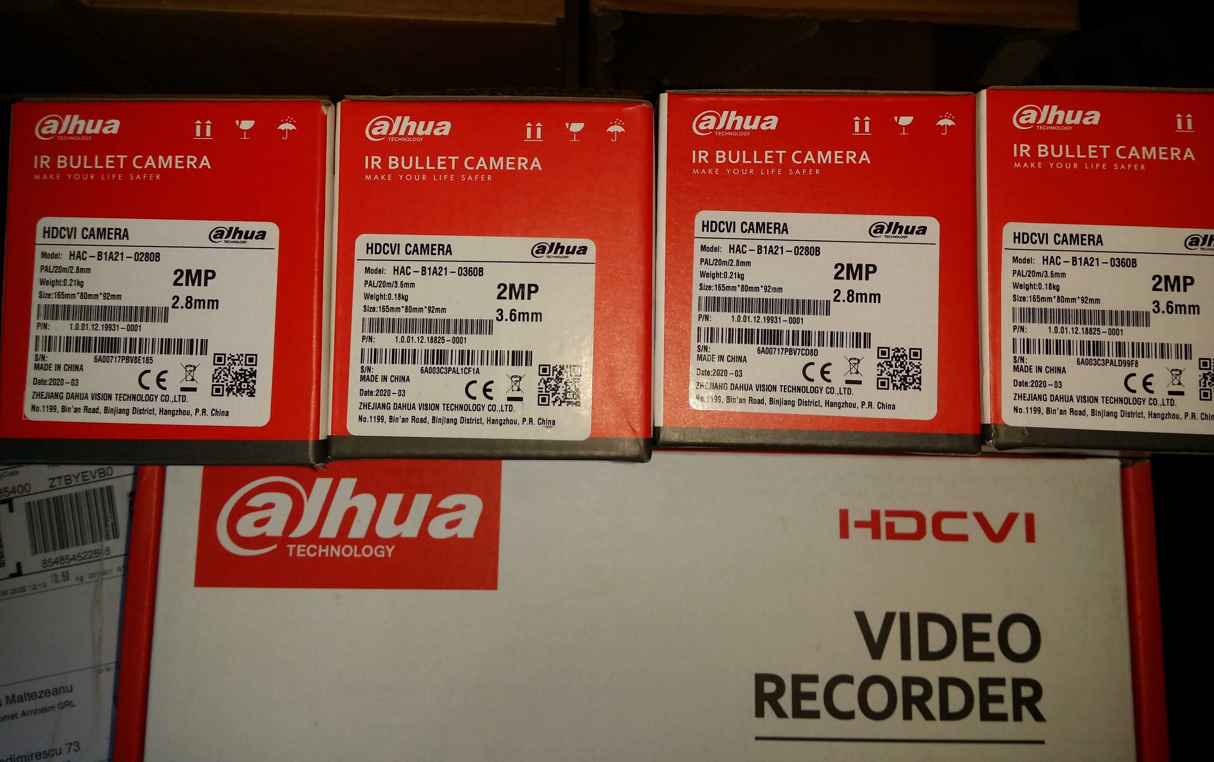 Supraveghere video kit 4 camere si DVR, Dahua, noi
