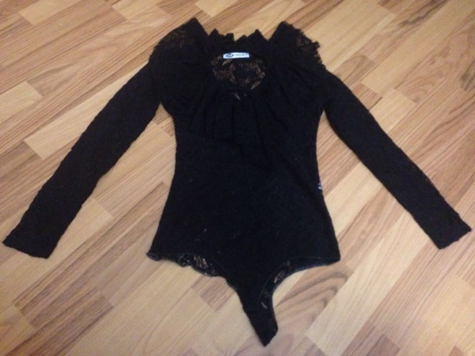 Body Mexton negru din dantelă - ţinută Revelion TRANSPORT GRATUIT