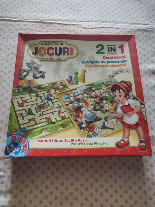 Joc 2 în 1 Scufița Roșie și Pinochio