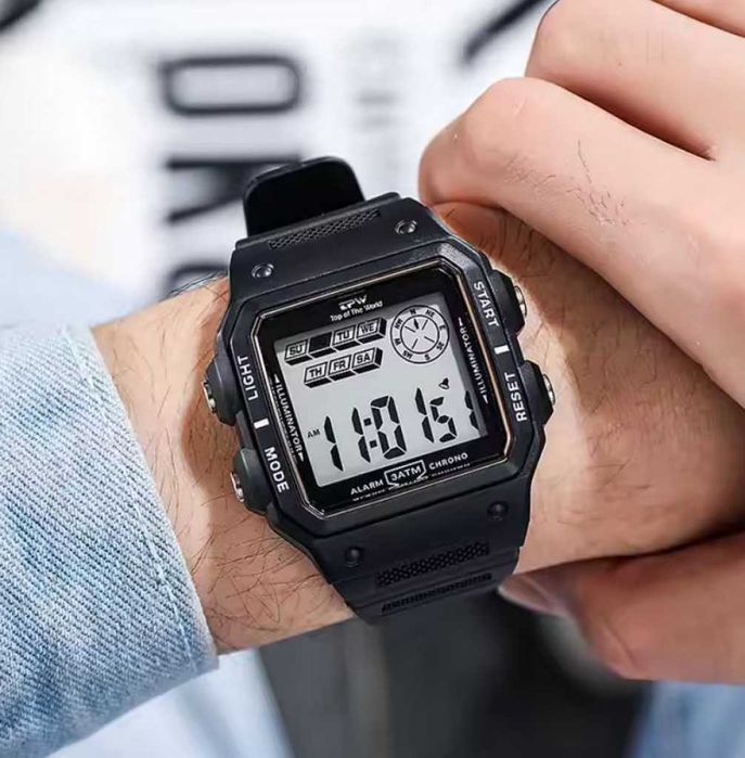 Дигитален спортен мъжки часовник TPW, водоустойчив до 50м.