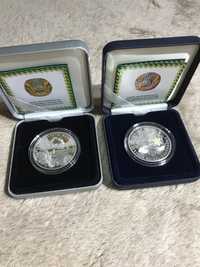 Серебряные монеты Тюльпан Регеля и Алматинский апорт