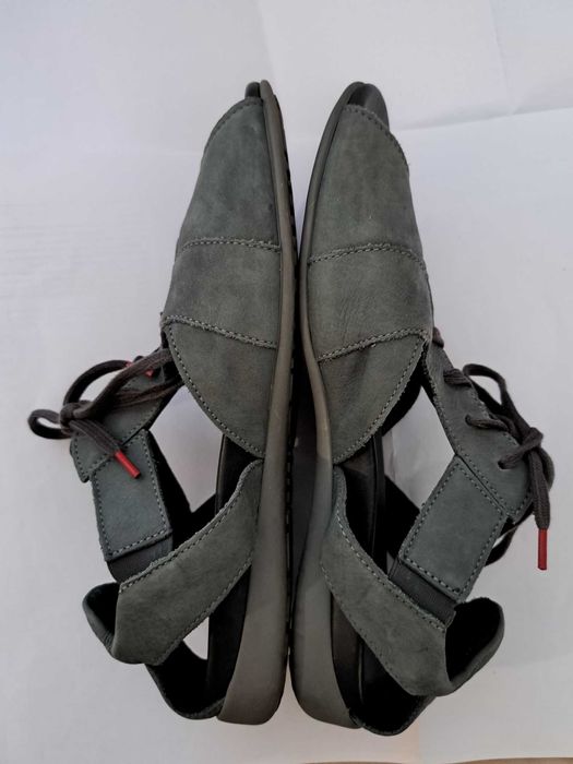 Сандали зелени Think  №38, естествен велур