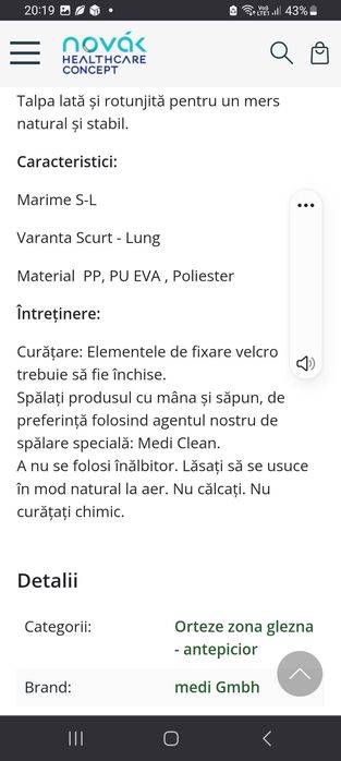 Orteza gheata pneumatica