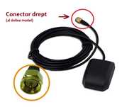 Antena GPS - activa, 28dB, 1575.42MHz, SMA, cablu 3m, NEO, sma auto