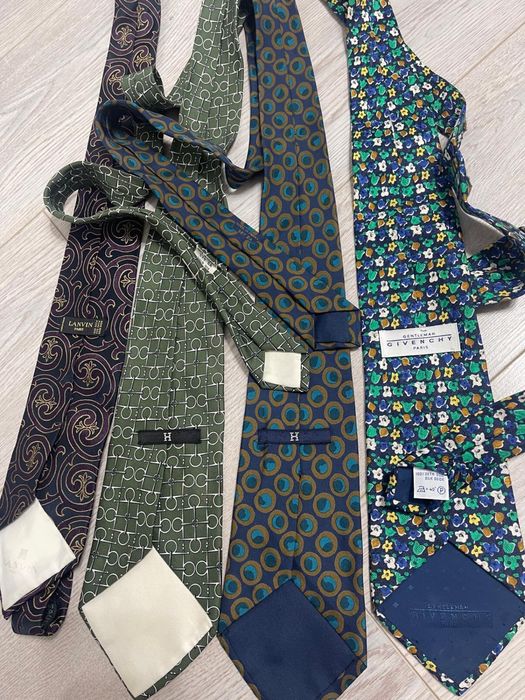 Cravate matase  naturala Lanvin , Hermes ,Givenchy , originale